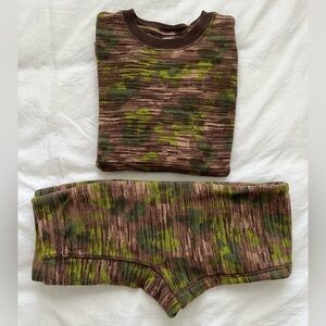 Camo Pajama Set Kids Size 8-10 💚 | Cozy Cotton Lounge Set | Unisex Style
